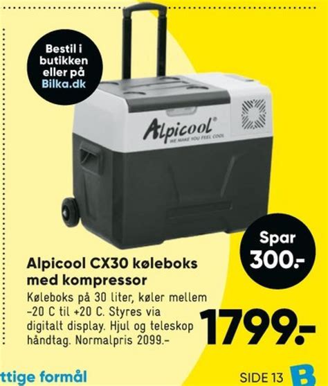 Alpicool køleboks tilbud hos Bilka