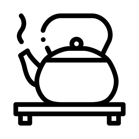 Hot Kettle On Stand Icon Vector Outline Illustration Vector Art At Vecteezy