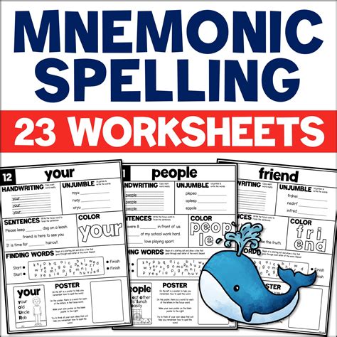 Mnemonic Spelling Worksheets 23 Sight Word Practice Activity Pages