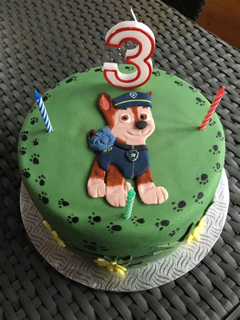 Paw Patrol cake - Chase | Paw patrol cake, Cake, Paw patrol