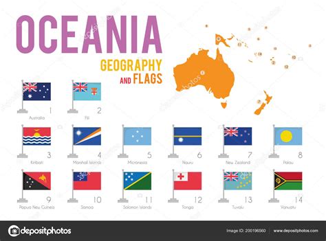 Banderas Del Ejemplo Del Vector De Los Paises De Oceania Ilustracion Images