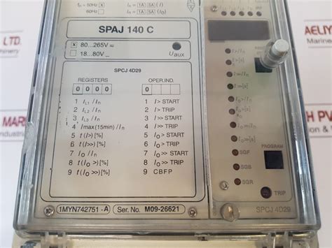 Abb Spaj 140 C Over Current And Earth Fault Relay Aeliya Marine