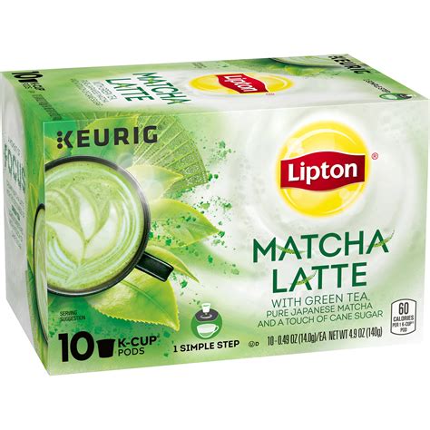 Lipton Matcha Latte With Green Tea Single Serve Tea K Cups Shop Tea