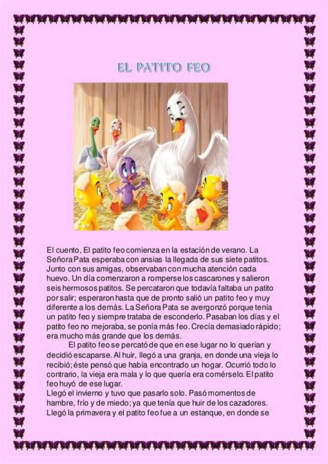 Cuento El Patito Feo