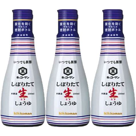 キッコーマン食品 いつでも新鮮しぼりたて生しょうゆ 調味料 醤油 200ml×6本 非売品