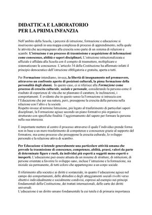 Progettazione E Valutazione Dei Servizi Educativi Nella Prima Infanzia