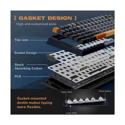Royal Kludge Rk H Tri Mode Rgb Hot Swap Sky Cyan Linear Star Night Mechanical Gaming