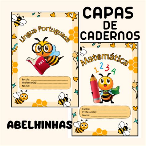 Capas Para Cadernos Tema Abelhinhas Lojinha Do Cantinho Ensinar