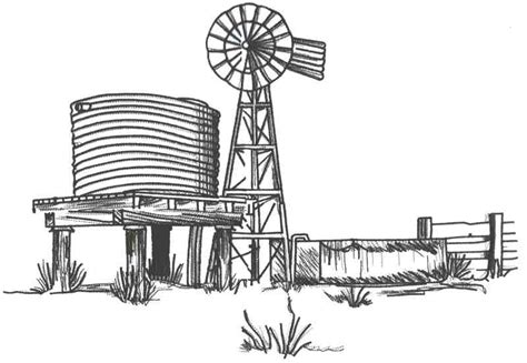 Farm Windmill Drawing at PaintingValley.com | Explore collection of Farm Windmill Drawing