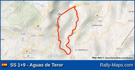 SS 1 9 Aguas De Teror Stage Map Rallye Villa De Teror 2018