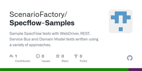 Github Scenariofactory Specflow Samples Sample Specflow Tests With