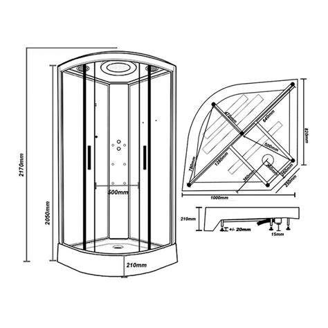 Insignia First Eco Shower Cabin Eco Qbf Cg Mm X Mm Black