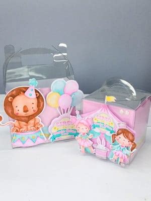 Kit 20 Caixinhas Personalizadas Circo Rosa Compre Produtos