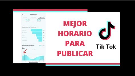 Cu L Es El Mejor Horario Para Subir Tik Tok