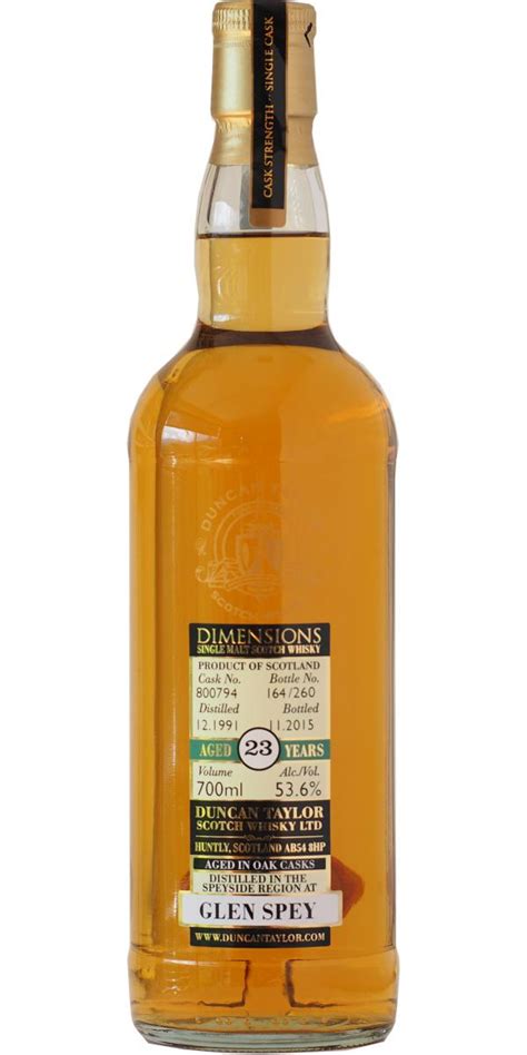 Glen Spey 1991 DT Whiskybase Ratings And Reviews For Whisky