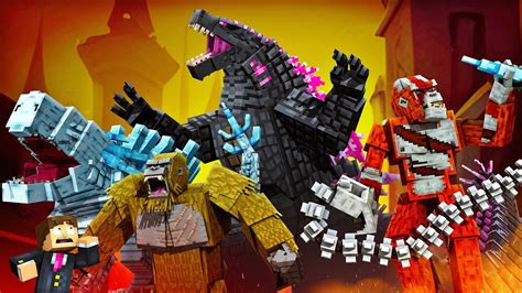 Todos Kaijus No Minecraft Shimu Scar King Godzilla Youtube