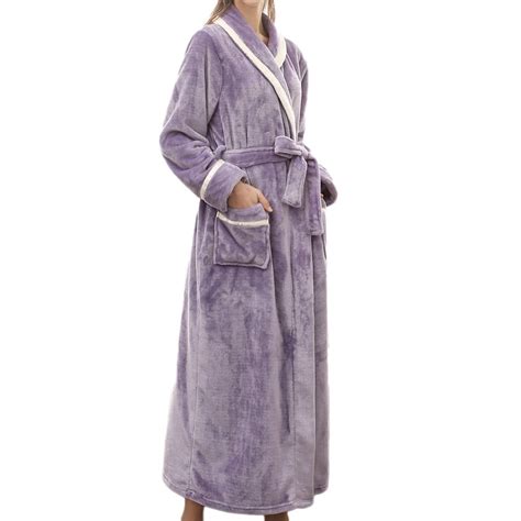 Vekdone 2024 Clearance Sale Womens Long Robe Plus Size Fuzzy Fleece