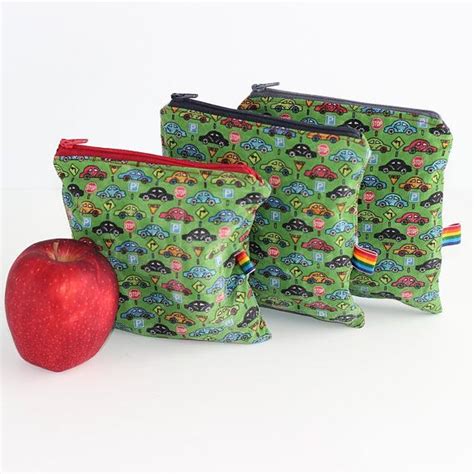 Reusable Baggies Set Of 3 Reusable Snack Bags Zero Waste Food