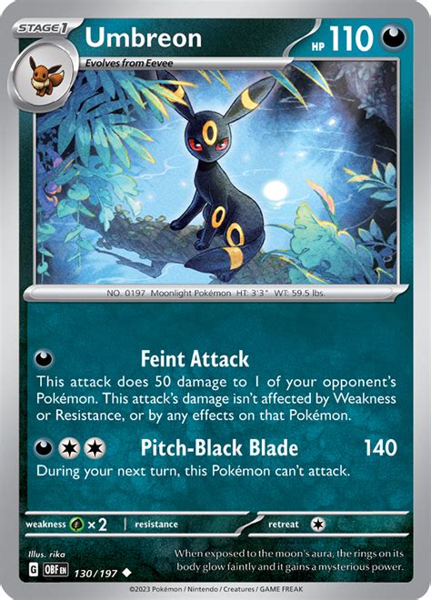 Umbreon Obsidian Flames 130 Bulbapedia The Community Driven