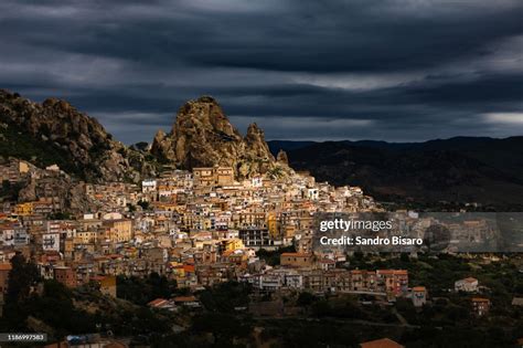 gagliano castelferrato  town  sicily italy high res stock photo