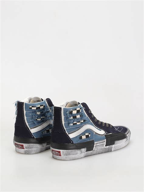 Vans Sk8 Hi Reconstruct Shoes - navy blue (stressed check navy/stv navy)