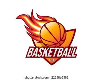 Sports Logo Basketball On Fire Shield Stock Vector (Royalty Free) 2225865381 | Shutterstock