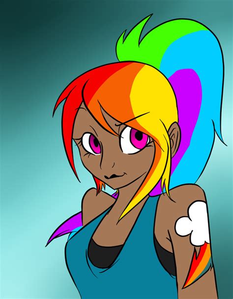 Humanized Rainbow Dash By Atelophobix On Deviantart