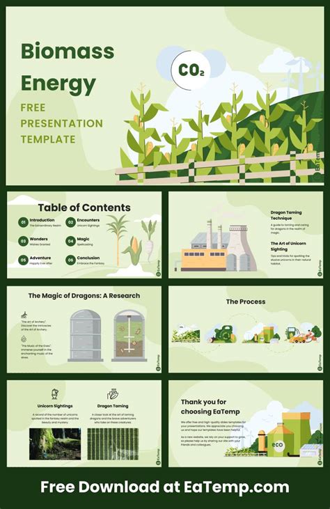 Biomass Energy PPT Presentation Template - EaTemp