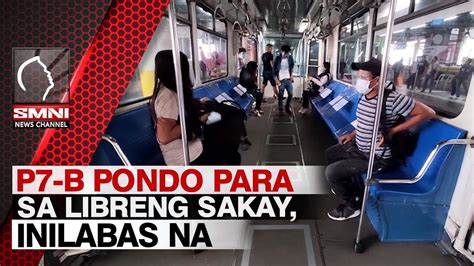 P B Pondong Nakalaan Para Sa Libreng Sakay Sa Ilang Pampublikong