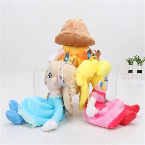 3pcs Set Super Mario Bros Plush Princess Peach Daisy Rosalina 20cm Soft