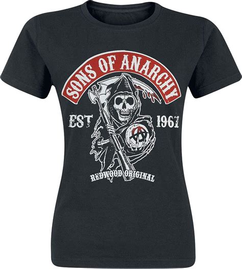 Sons Of Anarchy Shirt De Las Mujeres Redwood Original Patch Oficial