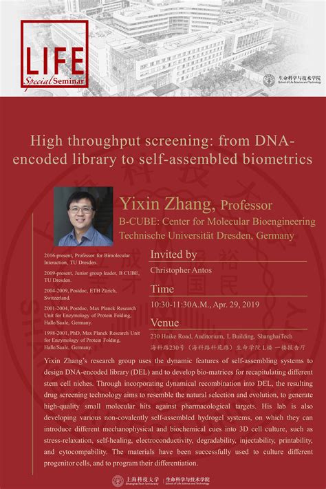 High Throughput Screening From Dna Encoded Library To Self Assembled Biometrics