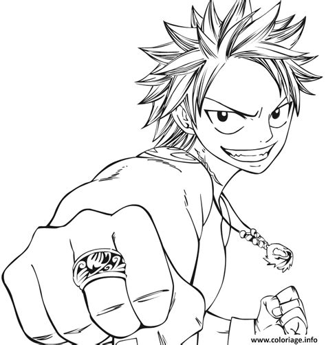 Coloriage line art natsu by ichigo da Dessin à Imprimer Coloriage