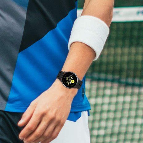 Samsung Galaxy Watch Active Siliconen Bandje Met Gaatjes Zwart