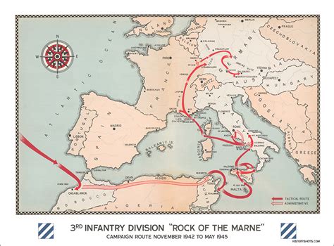 3rd Infantry Division Campaign Map – HistoryShots InfoArt