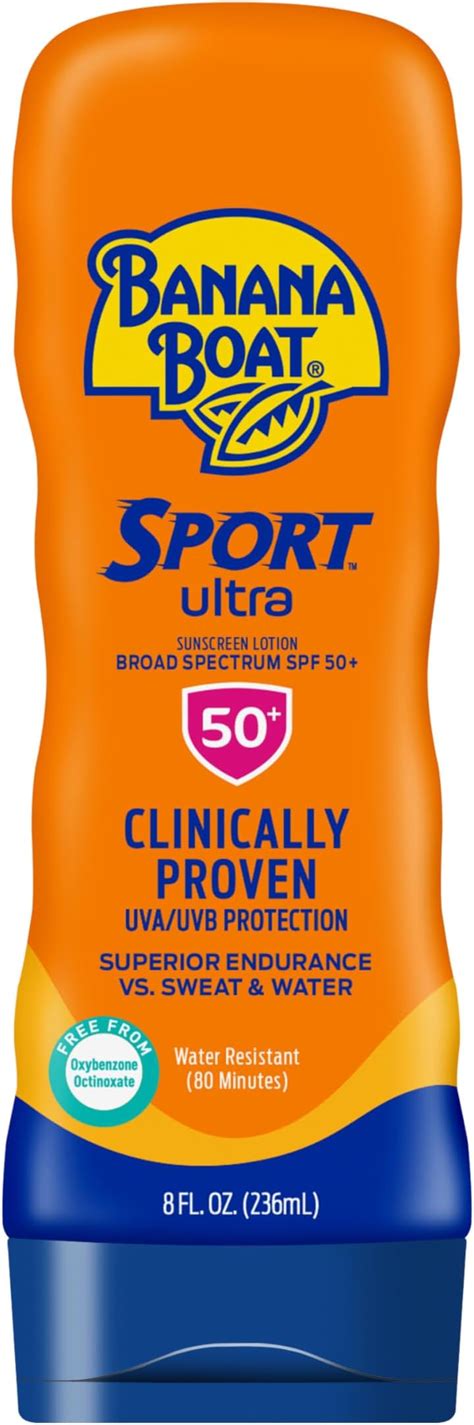 Amazon Banana Boat Sport Ultra SPF 50 Sunscreen Lotion 8oz