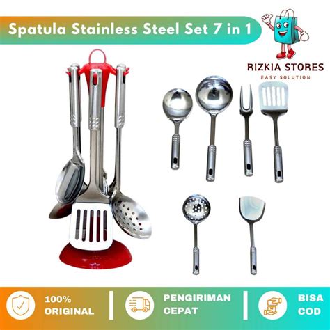 Jual Spatula Sutil Set Isi 7 Pcs Kitchen Utensil Utensile Set 7 Pcs