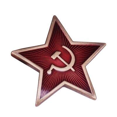 Soviet Union Russia Red Star Hammer Sickle Communist Ww Pin Badge Free