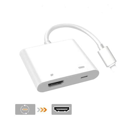 For iPhone HDMI Cable Adapter For Lightning 8Pin to HDMI Digital AV ...