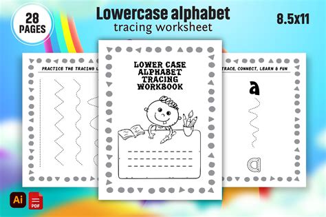 Lc Alphabet Letter Tracing Practice Book Graphic By Coloringtivity