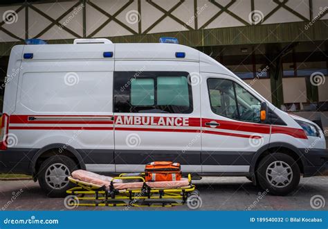 Paramedics Emergency Rescue Team`s Stretcher and Ambulance Car is Ready ...