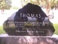 Karel Stevenson Thomas 1930 2004 Mémorial Find a Grave