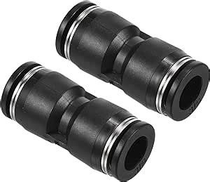 PATIKIL 3 8 Push To Connect Air Line Fitting 5 Pack Straight Union