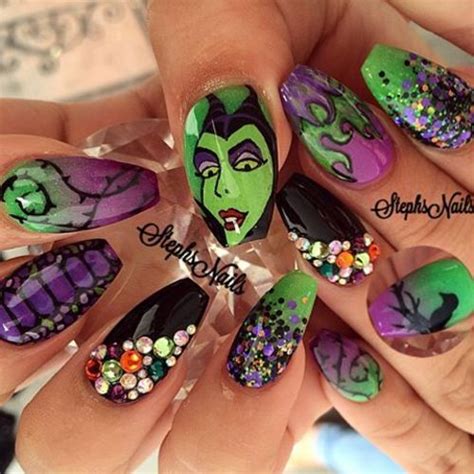 Stephanie Loesch On Instagram “malificentmania…” Nail Art