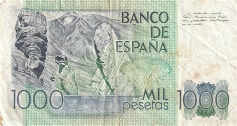 Banknote Spain Pesetas Benito Perez Galdos