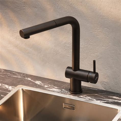 Reginox Cedar Kitchen Mixer Tap Pull Out Spout Swivelling Black