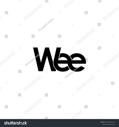 Wee Typography Letter Monogram Logo Design Royalty Free Stock Vector