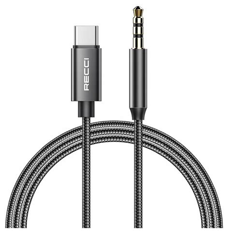 Kabel Przej Ci Wka Adapter Usb C Typ C Aux Mini Jack Mm M Recci