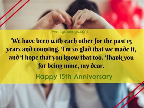 20 Amazing 15 Year Anniversary Quotes And Wishes