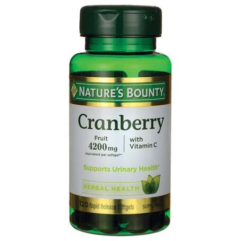 Natures Bounty Cranberry With Vitamin C Mg Rapid Release